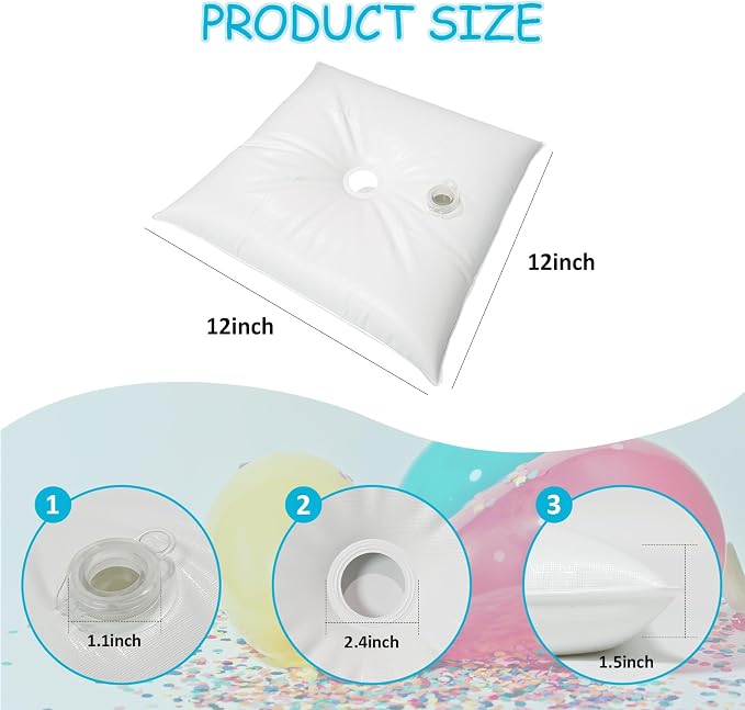 Balloon Weights Pack of 2, Square Water Weight Bags - Image 2
