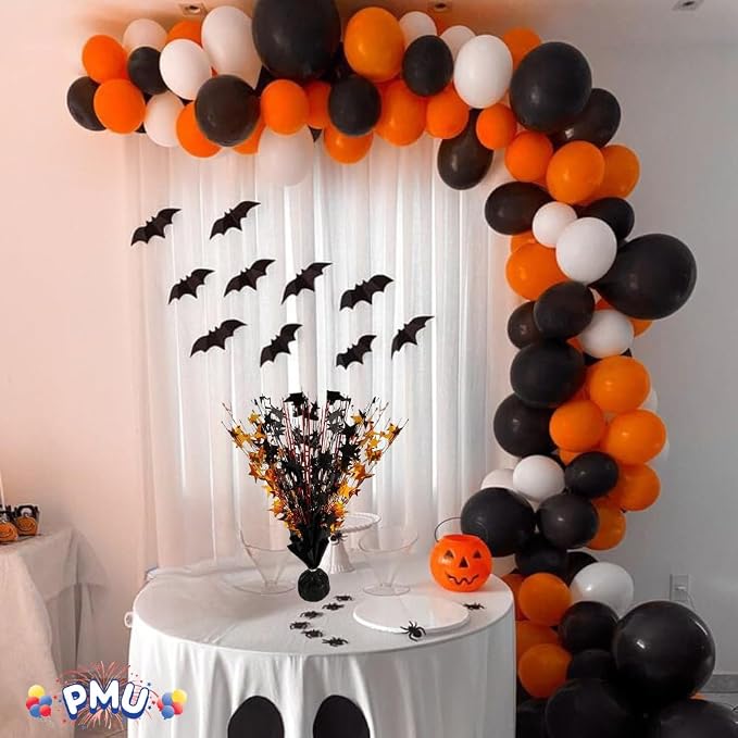 PMU 12 Pack Bursting Star Metallic Foil Spray Centerpiece- Metallic Black & - Image 2