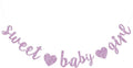 BEISHIDA Pre-Strung Glitter Light Purple Girl Baby Banner Baby Shower Decor | by Beishida