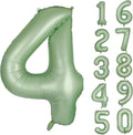 40 Inch Green Number Balloon 4 Olive Green Foil Balloon Sage Green 4 Balloons by Yeodong