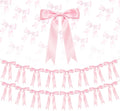 2 Strings Pink Bow Garland Banner Decorations by HILAVO