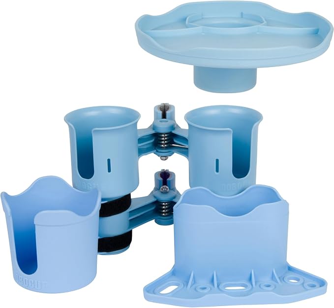 Patented Clamp On Boat Cup Holder |Multifunction Dual Drink Caddy - Image 6