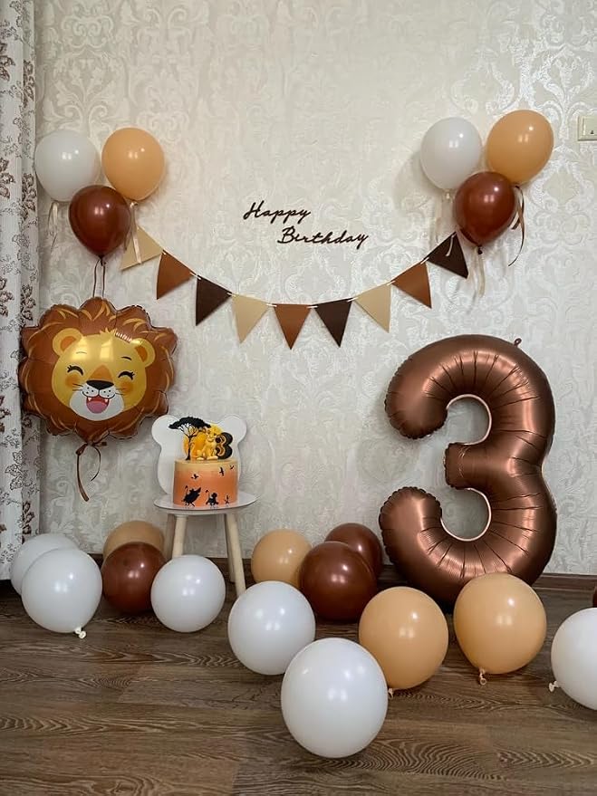 0 Balloon - Brown Birthday Number Balloons, 40 Inch Decorations Men Women | - Image 9