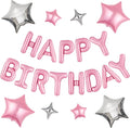 CANREVEL Happy Birthday Banner Decorations + 8Pcs Star Balloons, by CANREVEL
