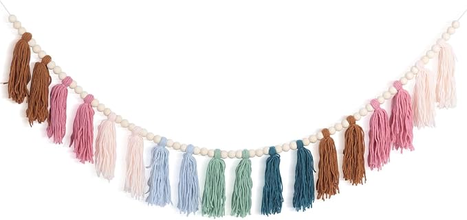 Boho Tassel Garland, Boho Tassel Garland Party Decor by XMGZQ