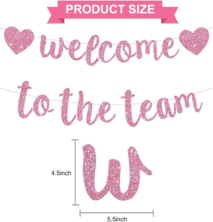 BEISHIDA Welcome to The Team Banner, NO DIY, Office Party Decorations - Image 2