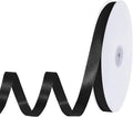 woric 120 Yards Black Satin Ribbon 3/8 Inch Thin Black Bows | Cake Bows Making by woric