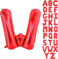 Red Letter W Balloons, W Balloon 40 Inch W Balloons Letter by BBPOOL