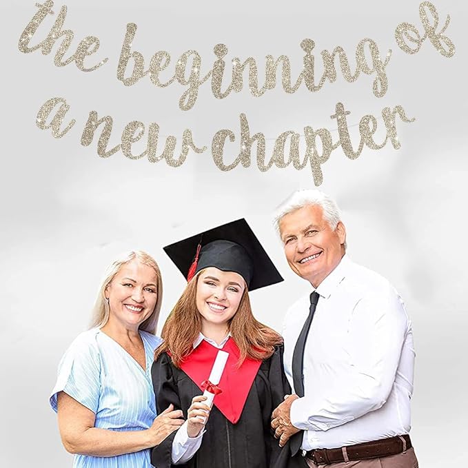 BEISHIDA Champagne Pre-Strung Glitter The Beginning of A New Chapter Banner | - Image 5