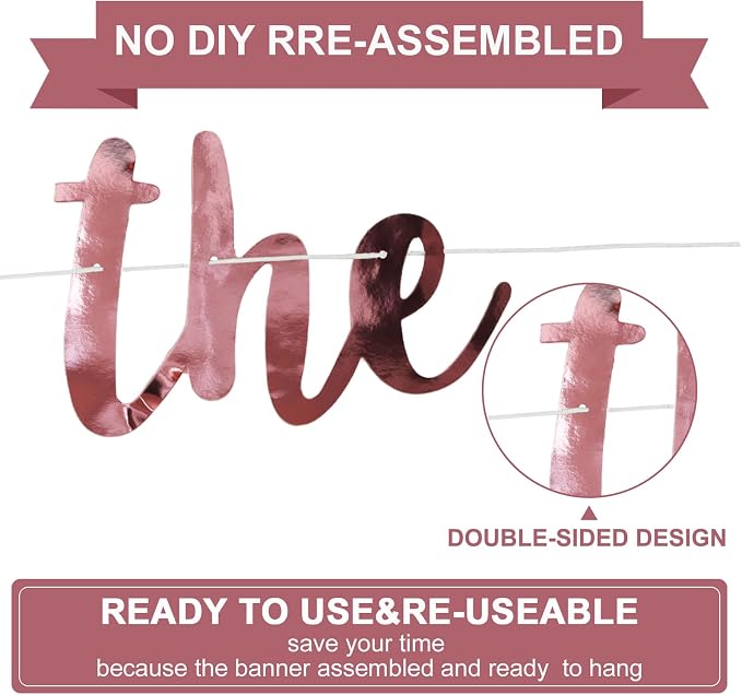 BEISHIDA Bright Rose Gold Pre-Strung The Beginning of A New Chapter Banner | - Image 2