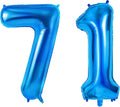 Number 71 Balloons for 71st Birthday Party Decorations, 0-100 Large No.71 by Joycard