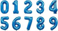 10 Pcs Blue Number 0-9 Balloons 16 Inch Number Mylar Foil Balloons Custom by Unknown