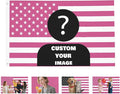 Custom Pink American Flag 3x5 Ft Outdoor, Personalize Print Your Own by Nxwdwqa