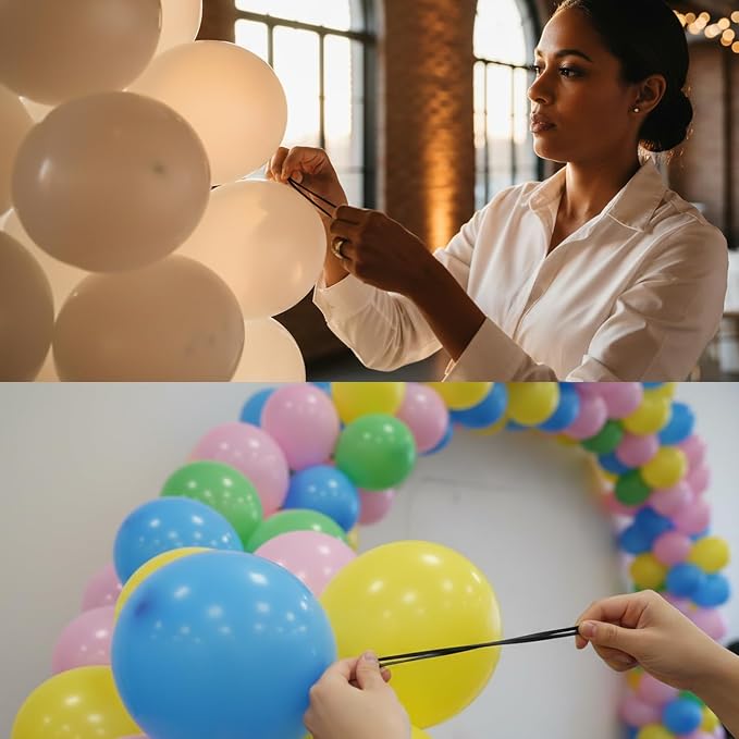 Rubber Bands for Balloon Arches 300pcs Black 4.8inch Large Elastic Bands | - Image 6