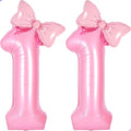 Pink 11 balloons Number Preppy Birthday Decorations by Unknown