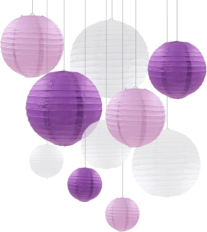 ZOOYOO 10pcs Paper Lanterns, Graduation, Gender Reveal, Anniversary, Birthday by ZOOYOO