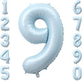 Pastel Blue Number 9 Balloon 40 Inch, Foil Sky Numeral Party Supplies | by Unknown