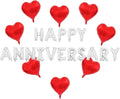 Happy Anniversary Balloon Banner Love Balloon Anniversary Party Balloon by Unknown