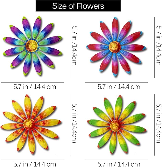 Giyyomtr Metal Flowers Wall Decor - Image 4