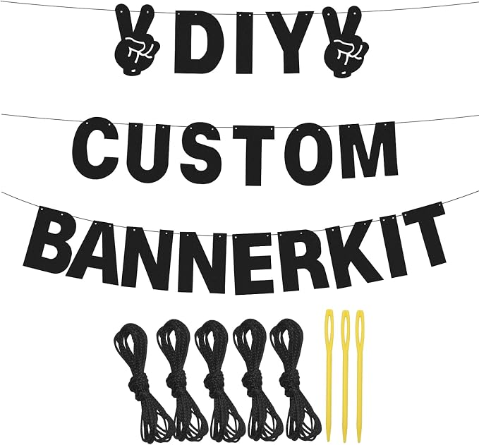 129Pcs DIY Letter Banners Glitter Customizable Banner Kit Custom Banner DIY - Image 3