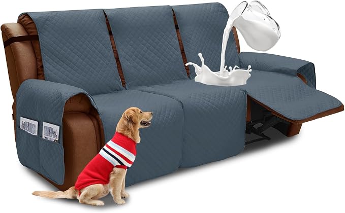 XINEAGE Water Resistant Recliner Cover, 3 seat Recliner Sofa Covers by XINEAGE