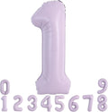 TONIFUL 40 Inch Pastel Purple Number 1 Balloon – Big Lilac Mylar Foil Number by TONIFUL