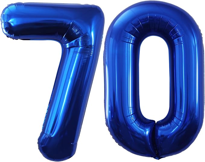 Number 70 Balloons for 70th Birthday Party Decorations, 42 Inch Jumbo Foil by GOER