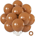 Warm Brown Balloons 18 Inch 24 Pack Matte Helium Latex Round Balloons by KALOR