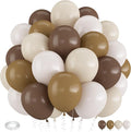 Brown Balloons, 12 Inch Coffee Brown Tan Cream Sand White Balloons by Froova