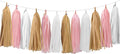 Pink Tassel Garland for Baby Shower Birthday Party Decorations by Aonor