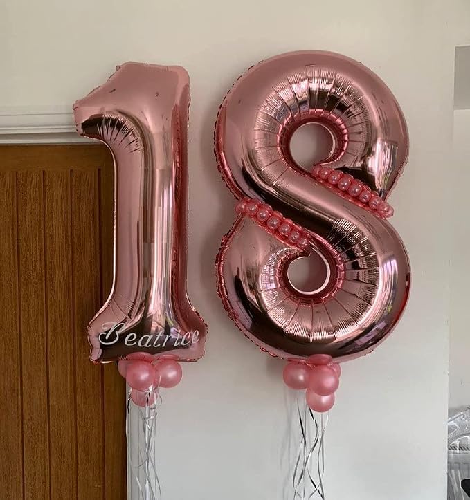 40 Inch Rose Gold 27 Balloons Giant Number 27 Balloons Rose Gold 27 Birthday - Image 7