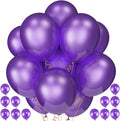 120 Pack Pearl Purple Balloons, Bright 12 inch Royal Purple Latex Party Balloons by Qikoolaa
