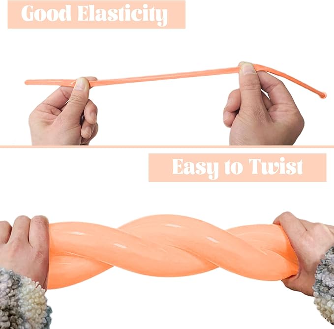 260 Long Balloons 100 Pack Pastel Orange Twisting Animal Balloons Thickening - Image 3