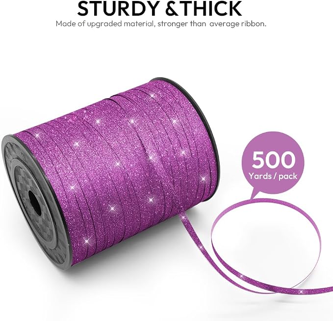 500 Yards Curling Ribbon for Gift Wrapping, 3/16" Balloon String for Christmas - Image 2
