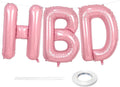 Pink HBD Balloons, HBD Foil Letter Balloon by BBPOOL