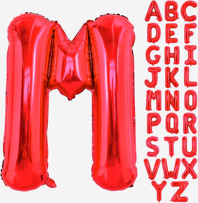 Red Letter M Balloons, M Balloon 40 Inch M Balloons Letter by BBPOOL