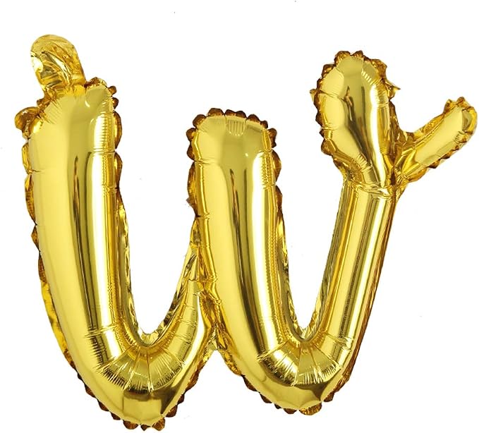 18 inch Gold DIY a-z Handwriting lowercase letters name Foil balloon Letter by REIANS