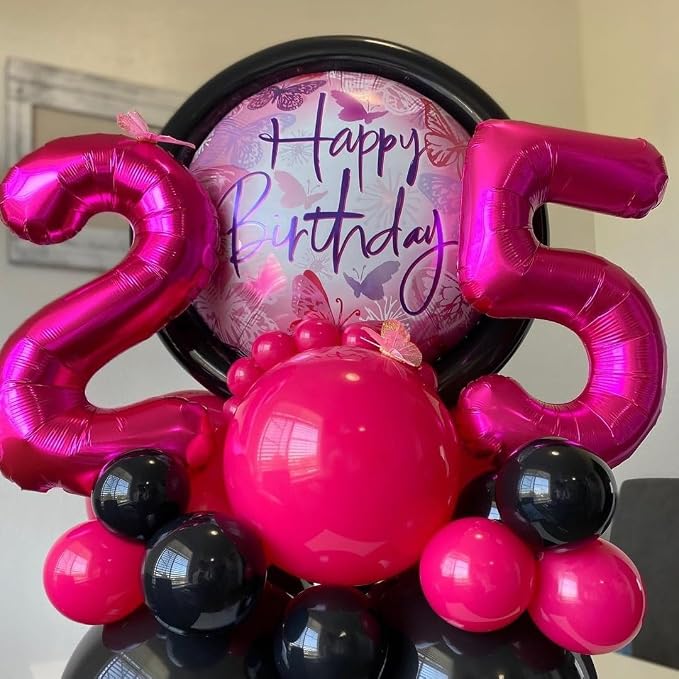 5 Balloon Number Hot Pink 5 Birthday Balloon 40 inch Foil Mylar Large 5 Balloon - Image 3