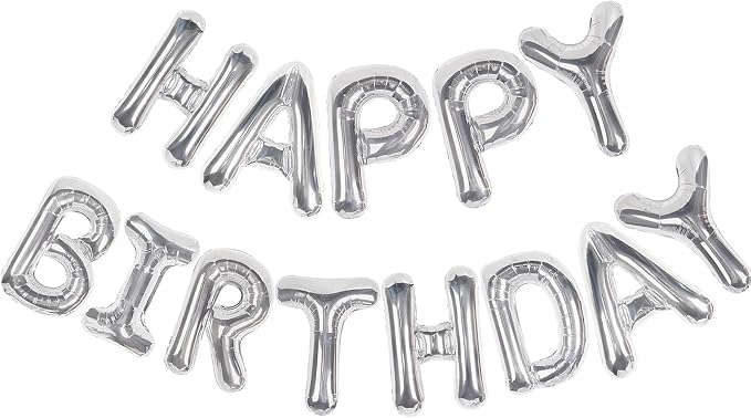 CANREVEL Happy Birthday Banner Decorations + Sign Balloons, by CANREVEL