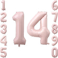 Baby Pink Number 14 Balloon 40 Inch, Pastel Blush Foil Digits Party Supplies | by Unknown