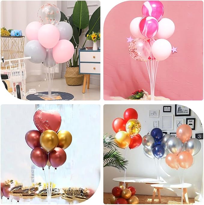 Balloon Stand kit 4 Sets 10 Pcs Balloon Arch Kit Balloons Sticks - Image 2