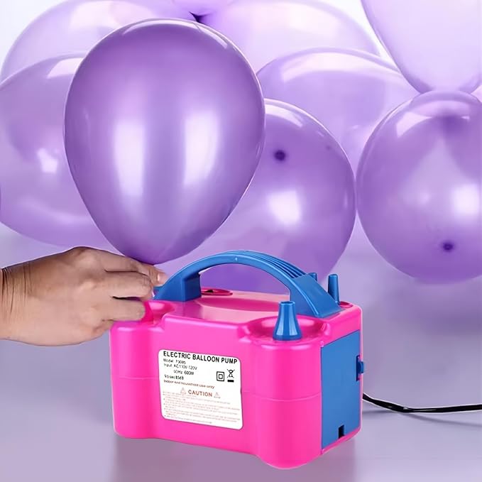 Balloon Pump Electric, Portable Automatic Dual Nozzle Inflator 600W - Image 2