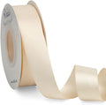 Ribbli Cream Double Faced Satin Ribbon, 1” x Continuous 25 Yards, Use by Ribbli