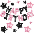 CANREVEL Happy Birthday Banner Decoration + 12Pcs Star Balloons, by CANREVEL