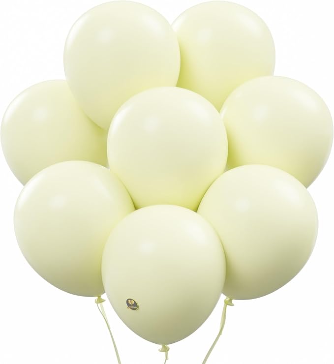 AFTERLOON® Biodegradable Natural Rubber Latex Balloons 50 pcs Pastel Yellow 10 by AFTERLOON%C2%AE