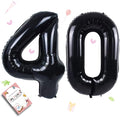 40 inch Number Balloon 0-9 Black Large Number 40 Balloons, Digital Balloons by Smlpuame