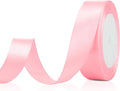 Pink Ribbon for Gift Wrapping 1 in 25 Yards Light Pink Satin Ribbon for Bouquet by OALCQ