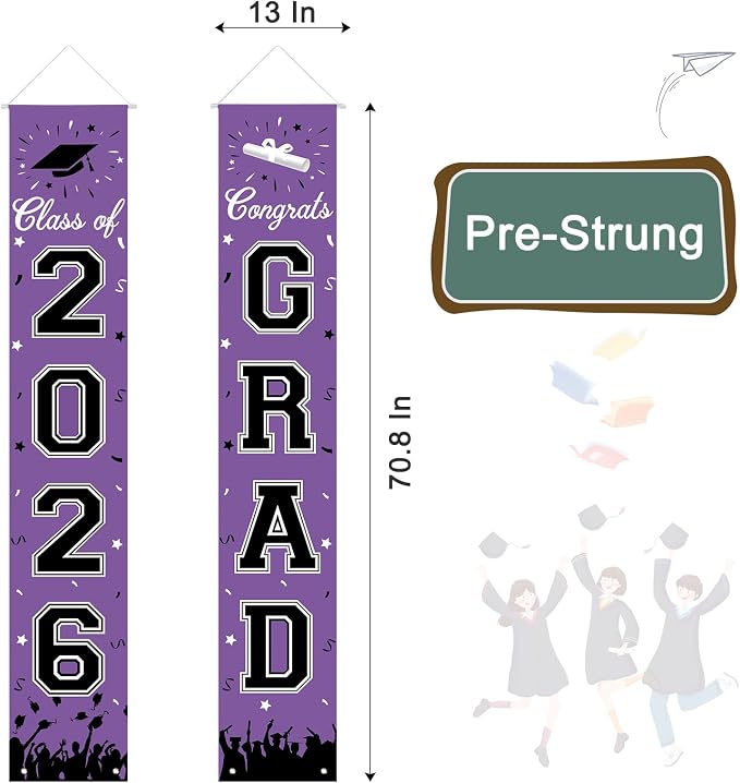 2026 Graduation Decorations, Graduation Banner Class of 2026, Hanging - Image 7