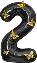 40 Inch Black Number 2 Balloon by GLASNES