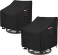 Okcool Outdoor Swivel Chair Cover 2 Pack,Outdoor Furniture Patio Chair Covers Waterproof Clearance,(33"W x 35"D x 38.5"H) Outdoor Lawn Patio Furniture Covers,Black